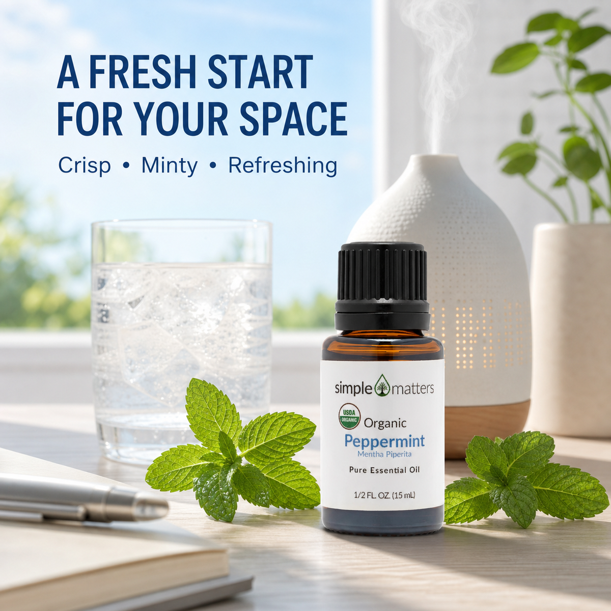 Peppermint Organic Essential Oil - 15 mL