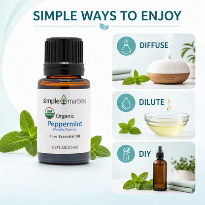 Peppermint Organic Essential Oil - 15 mL