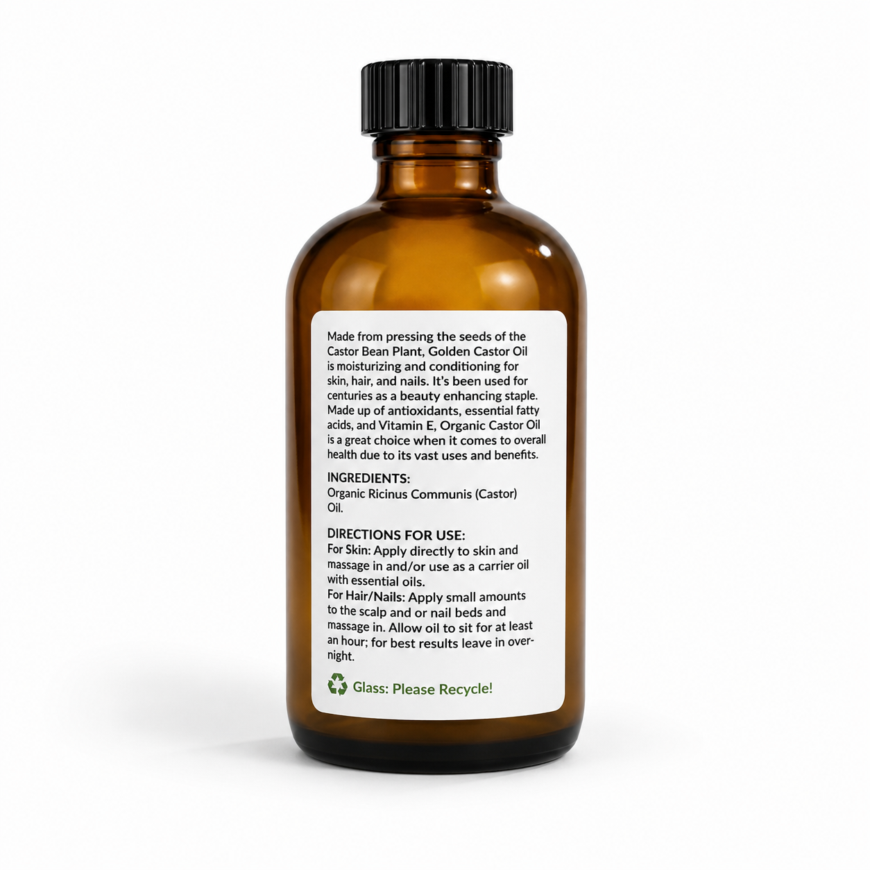Organic Castor Carrier Oil - 8 Oz.