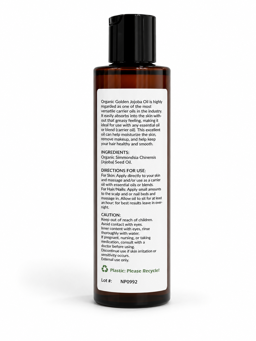 Organic Jojoba Carrier Oil - 8 Oz.