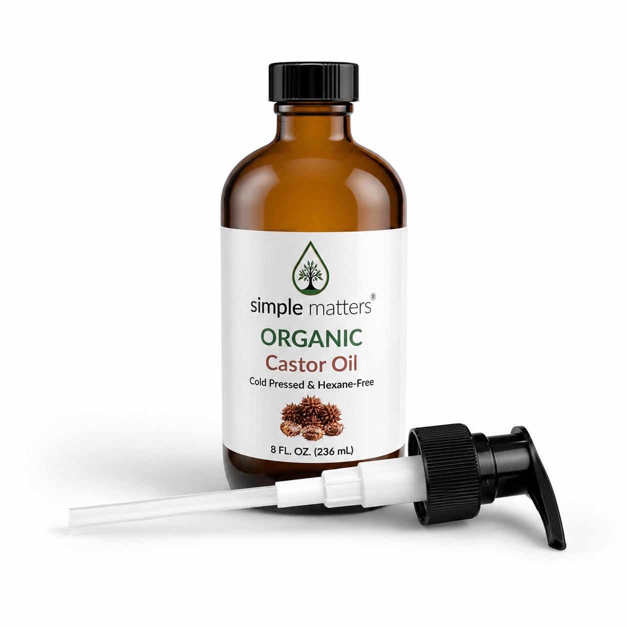 Organic Castor Carrier Oil - 8 Oz.