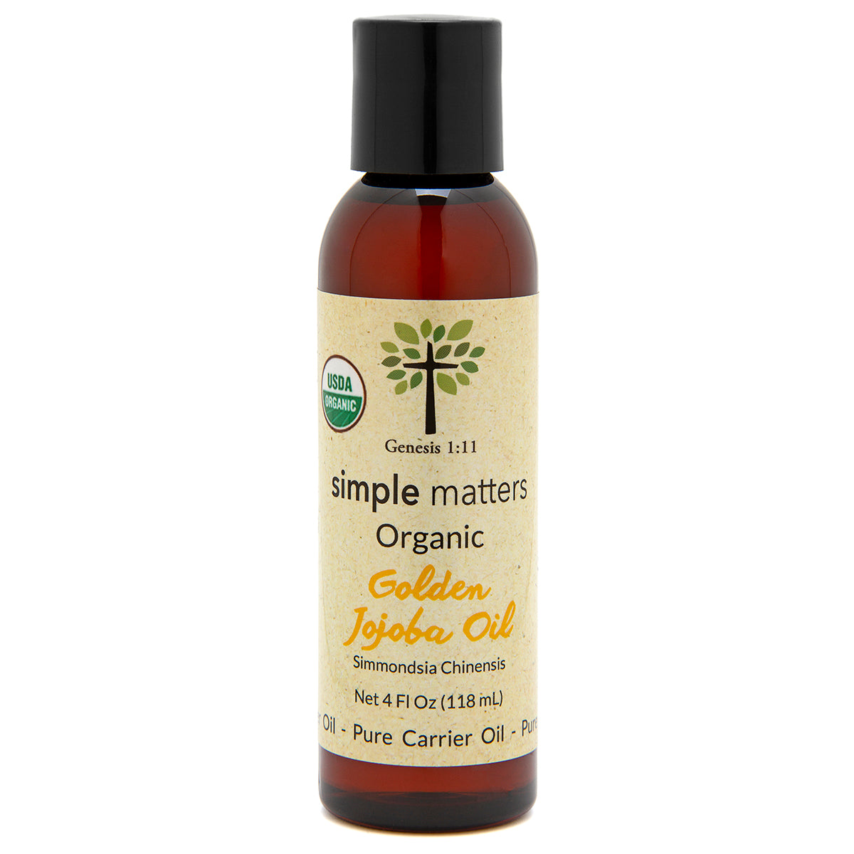 Golden Jojoba Organic Carrier Oil - 4 Fl Oz