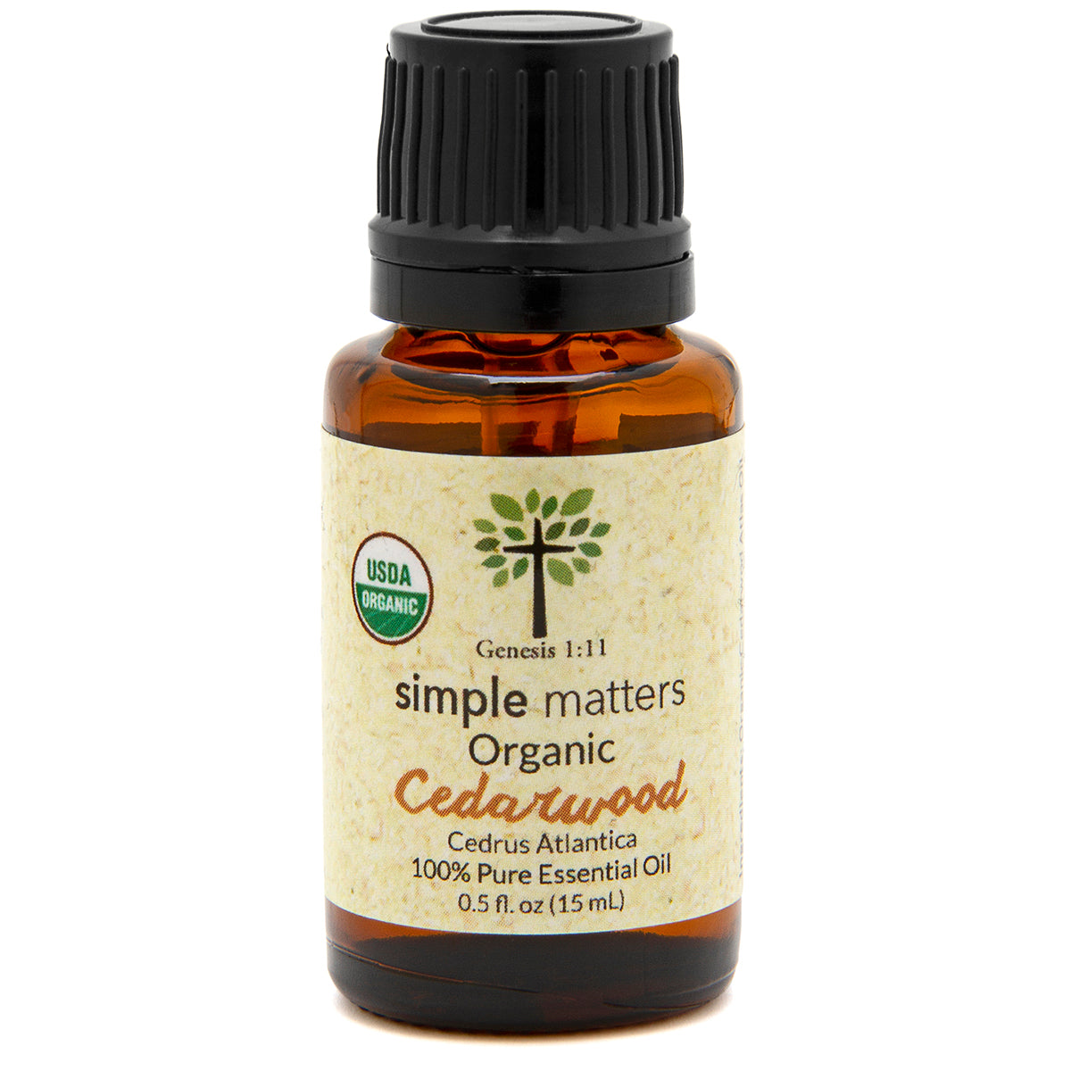 Cedarwood (Atlas) Organic Essential Oil - 15 mL